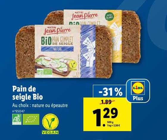 pain de seigle bio maître jean pierre