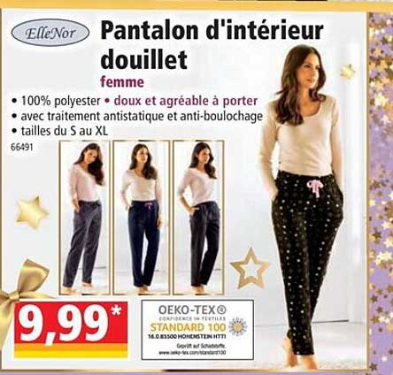 pantalon d'intérieur douillet femme elleNor