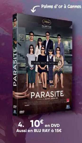parasite en dvd aussi en blu ray
