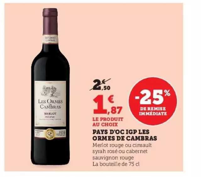 pays d'oc igp les ormes de cambras