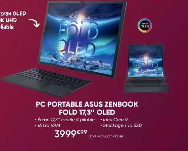 pc portable asus zenbook fold 17,3" oled