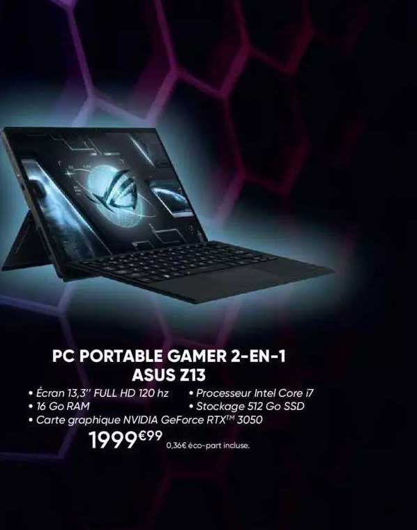 pc portable gamer 2-en-1 asus z13