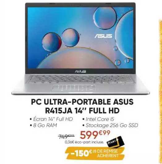 pc ultra-portable asus r415ja 14" full hd