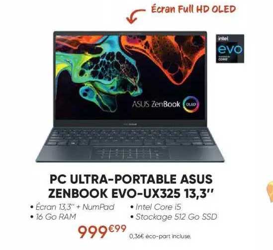 pc ultra-portable asus zenbook evo-ux325 13,3"
