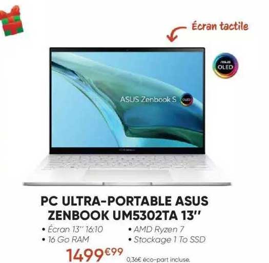 pc ultra-portable asus zenbook um5302ta 13"