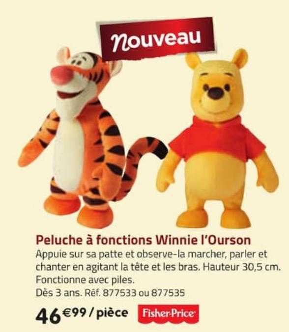 peluche à fonctions winnie l'ourson fisher price