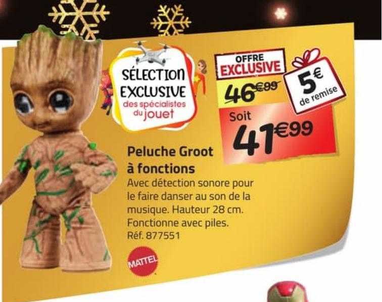 peluche groot à fonctions mattel