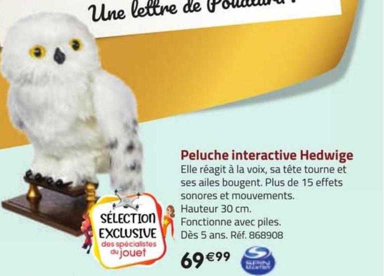 peluche interactive hedwige spin master