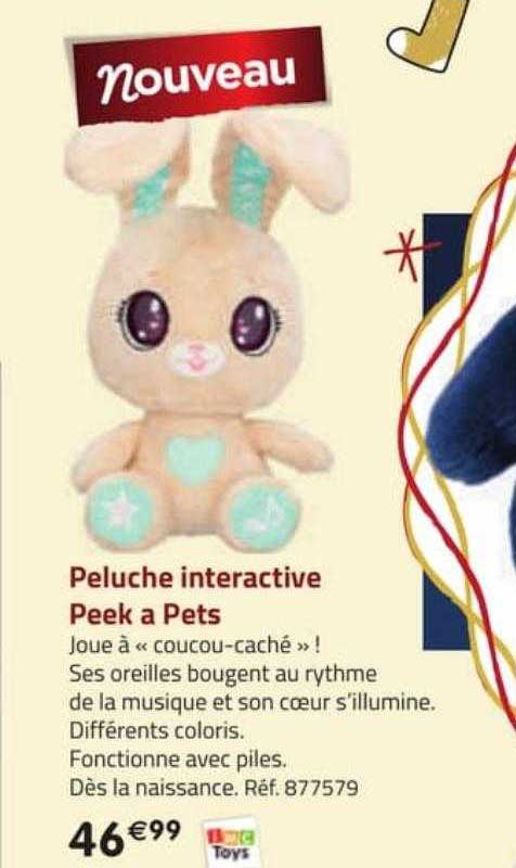 peluche interactive peek a pets imc toys