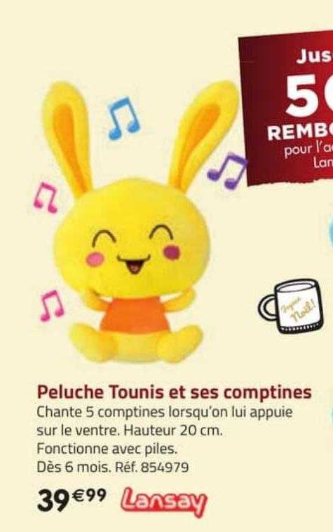 peluche tounis et ses comptines lansay