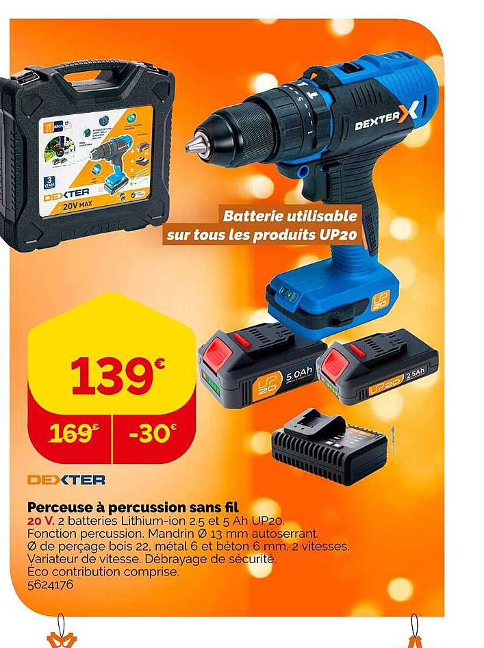 Perceuse à Percussion Sans Fil Dexter