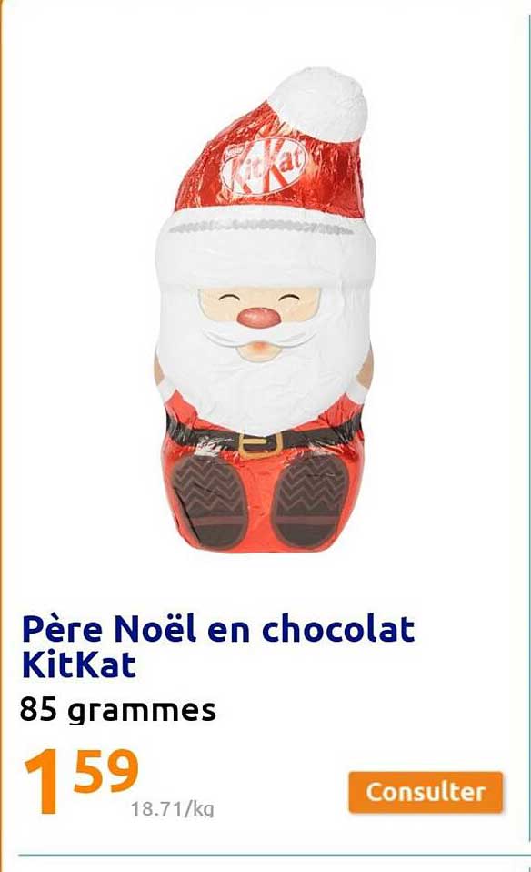 père noël en chocolat kit kat