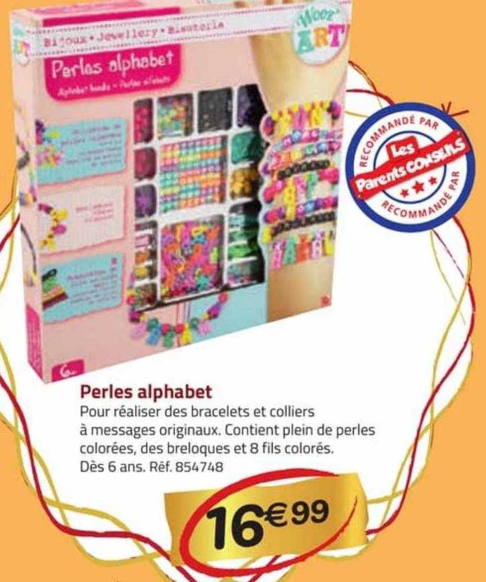 perles alphabet wooz art