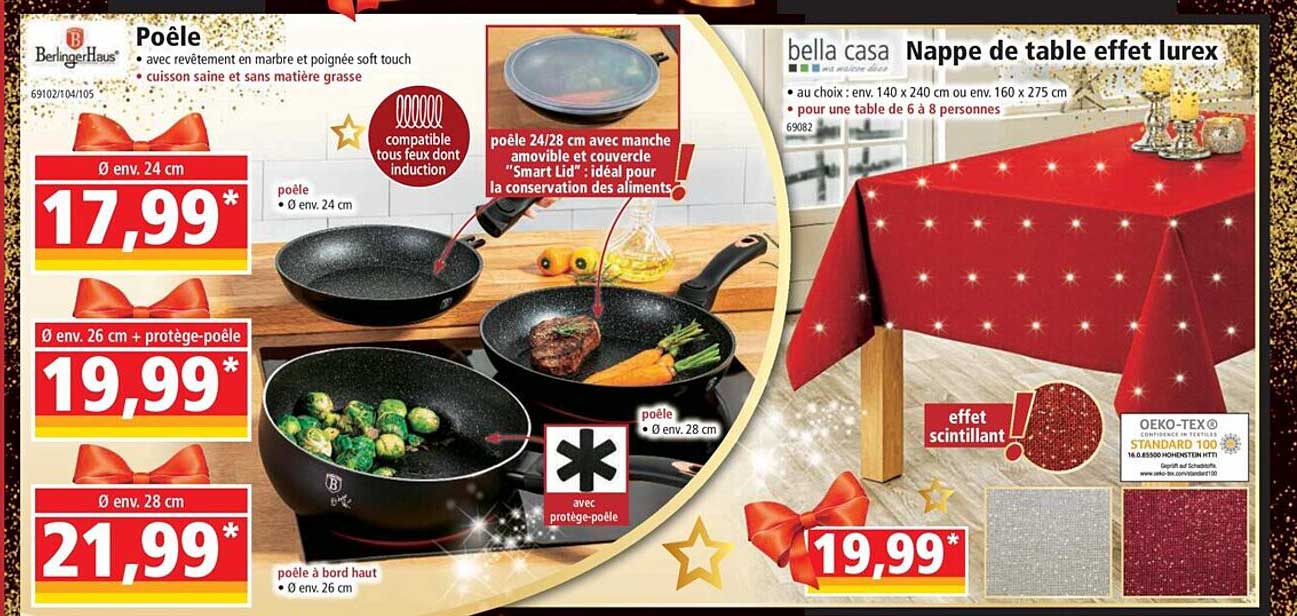 poêle berlingerhaus, nappe de table effet lurex bella casa