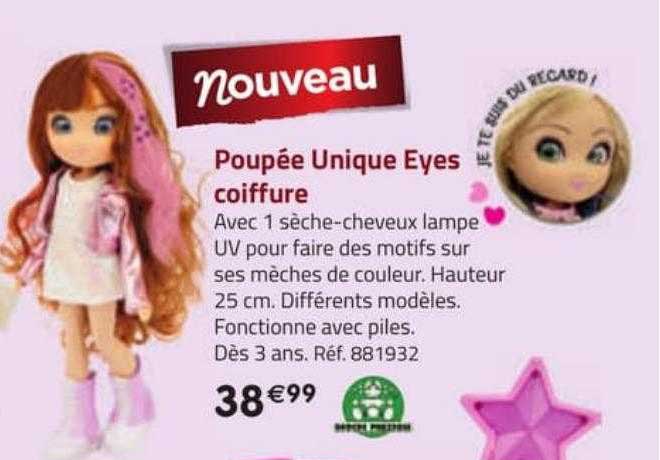 poupée unique eyes coiffure