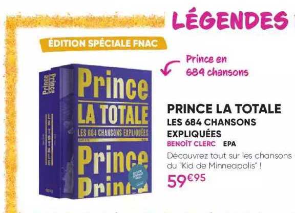 prince la totale - les 684 chansons expliquées - benoît clerc - epa