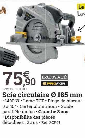profor scie circulaire ø 185mm