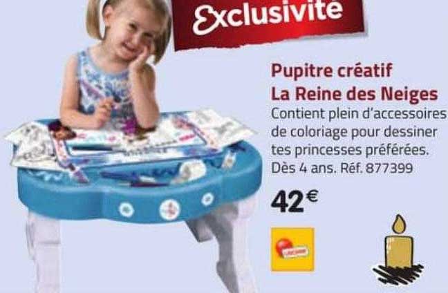 pupitre créatif la reine des neiges
