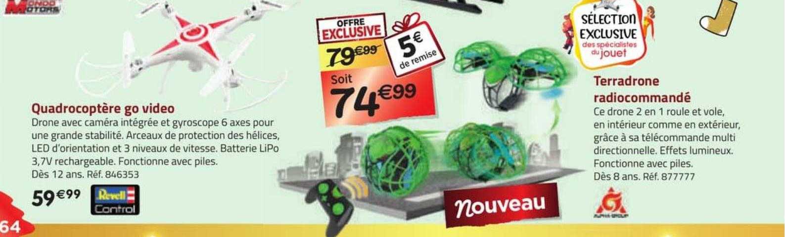 quadrocoptère go vidéo revell control