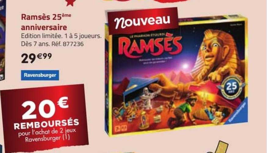 ramsès 25ème anniversaire ravensburger