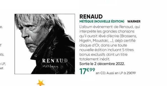 renaud - métèque (nouvelle édition)