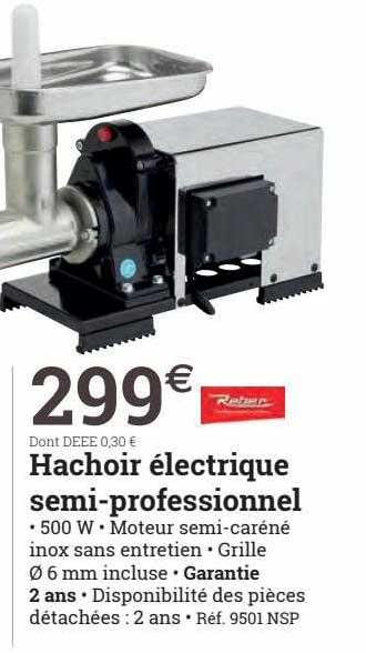 retzer hachoir électrique semi-professionnel