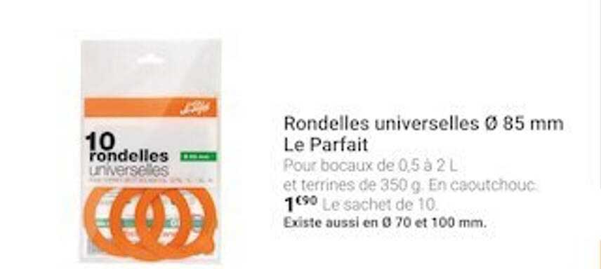Rondelles Universelles ø 85 Mm Le Parfait