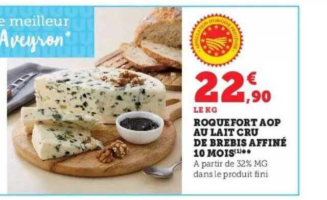 Roquefort Aop Au Lait Cru De Brebis Affiné 10 Mois