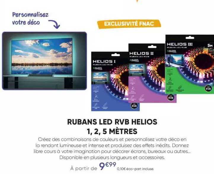rubans led rvb helios 1, 2, 5 mètres