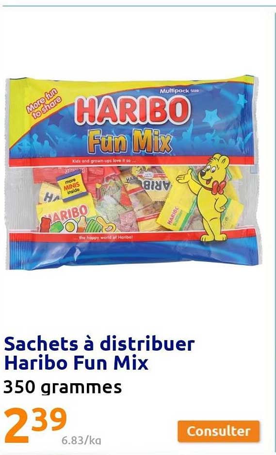 sachets à distribuer haribo fun mix
