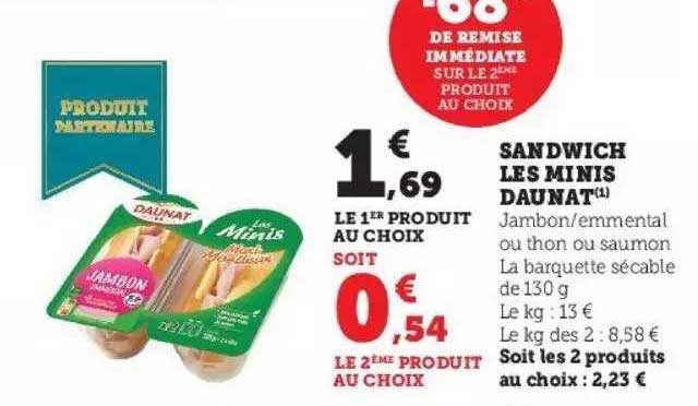 Sandwich Les Minis Daunat
