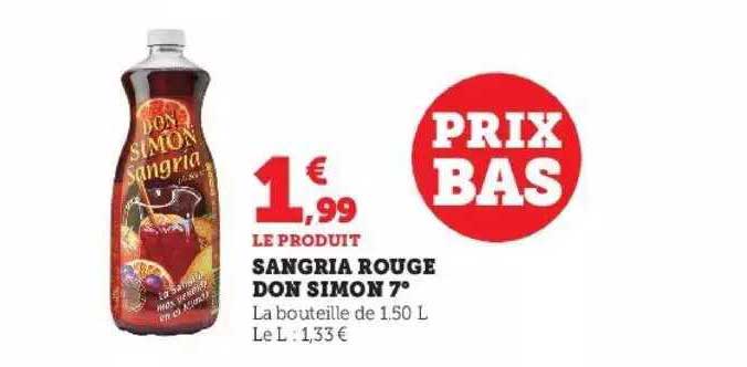 sangria rouge don simon 7°