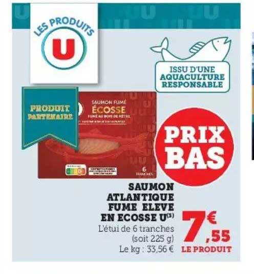 Saumon Atlantique Fumé élevé En écosse U