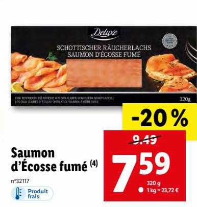 saumon d'écosse fumé deluxe