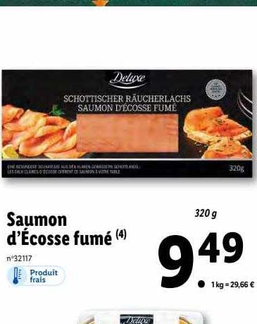 saumon d'écosse fumé deluxe
