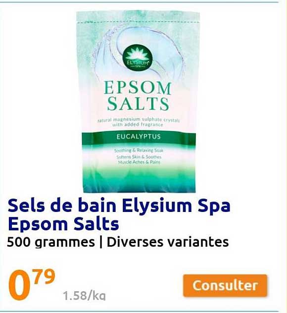 sels de bain elysium spa epson salts