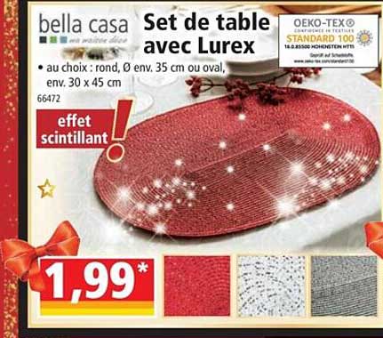 Set De Table Avec Lurex Bella Casa