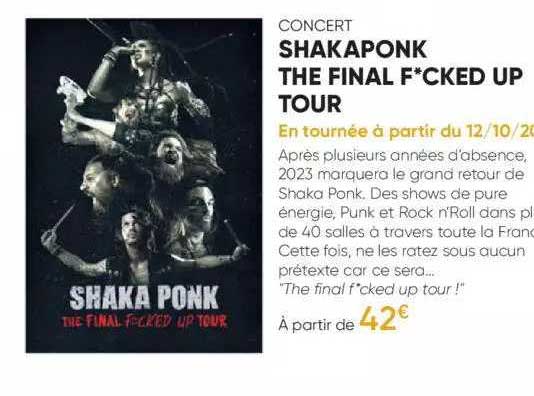 shakaponk the final f cked up tour