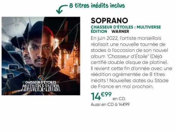 soprano - chasseur d'étoiles : multiverse édition - warner