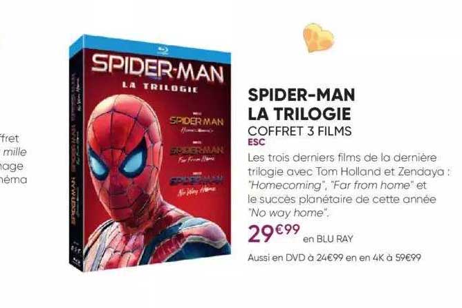 spider-man la trilogie - coffret 3 films - esc