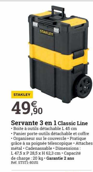 stanley servante 3en1 classic line