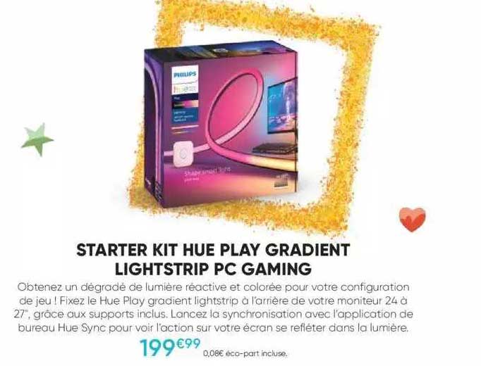 starter kit hue play gradient lightstrip pc gaming philips