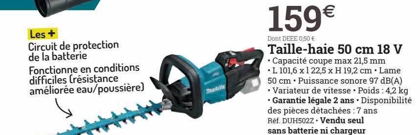 taille-haie 50 cm 18v