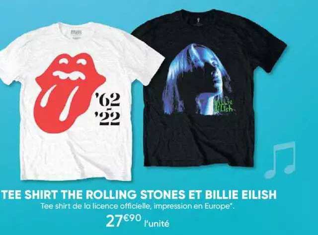 tee shirt the rolling stones et billie eilish
