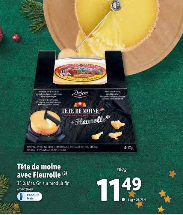 tête de moine avec fleurolle deluxe