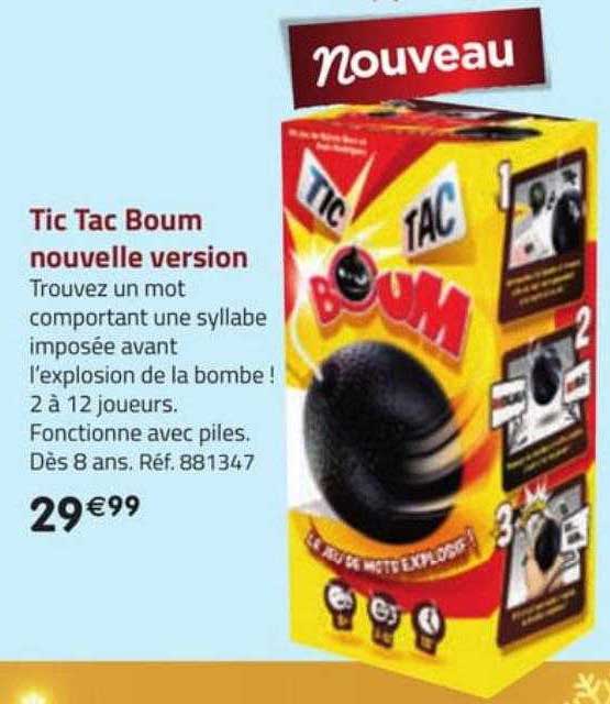 tic tac boum nouvelle version