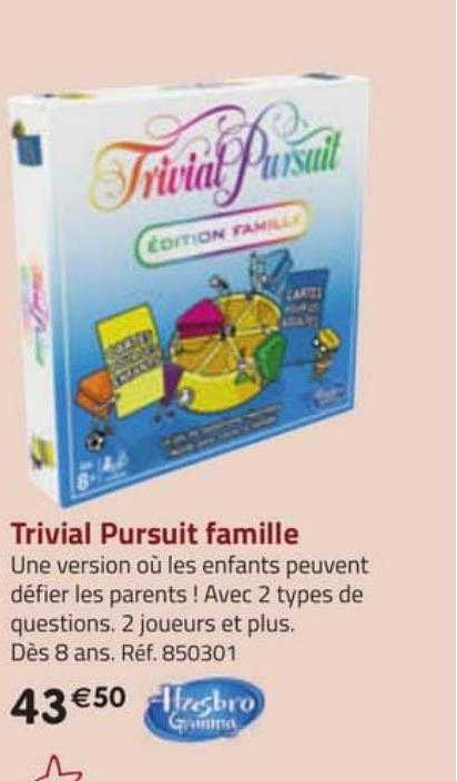 trivial pursuit famille hasbro gaming