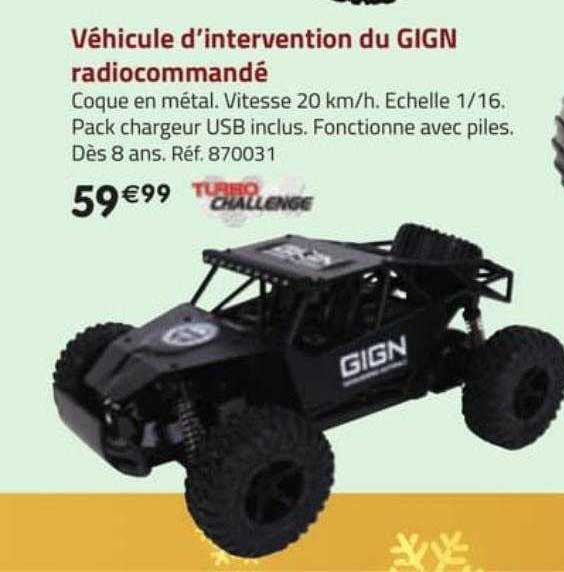 véhicule d'intervention du gign radiocommandé turbo challenge