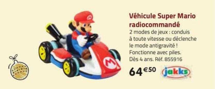 véhicule super mario radiocommandé jakks