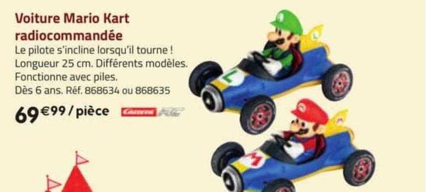 voiture mario kart radiocommandée carrera